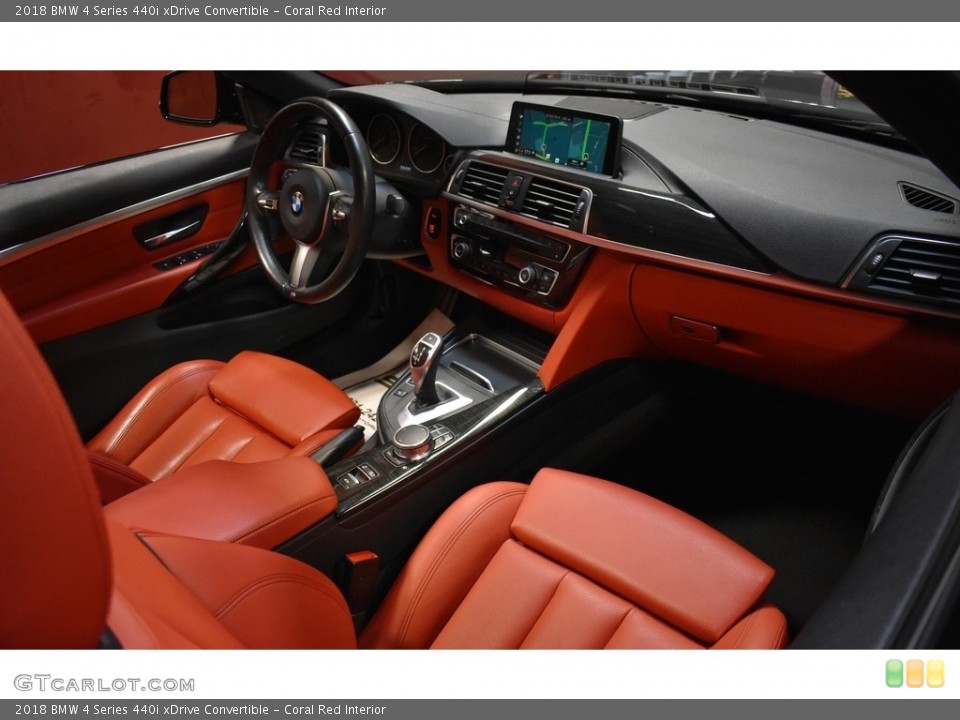 Coral Red Interior Dashboard for the 2018 BMW 4 Series 440i xDrive Convertible #140651044
