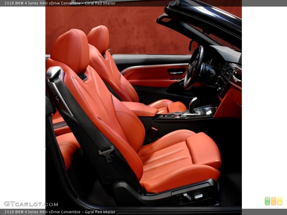 Coral Red Interior Front Seat for the 2018 BMW 4 Series 440i xDrive Convertible #140651062