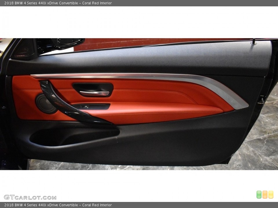 Coral Red Interior Door Panel for the 2018 BMW 4 Series 440i xDrive Convertible #140651143
