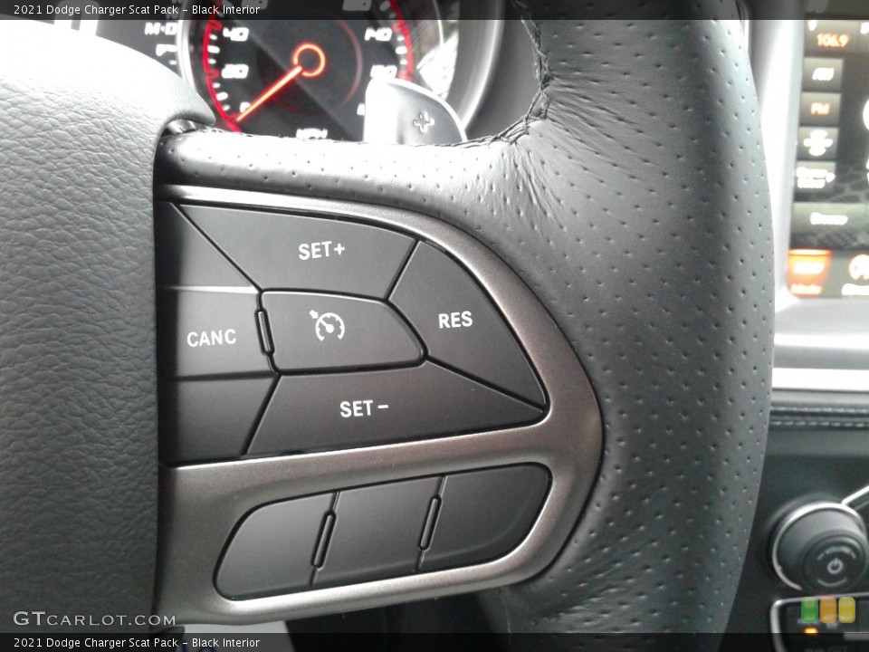 Black Interior Steering Wheel for the 2021 Dodge Charger Scat Pack #140651628