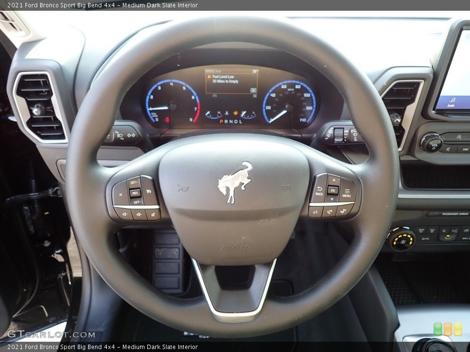 Medium Dark Slate Interior Steering Wheel for the 2021 Ford Bronco Sport Big Bend 4x4 #140651737