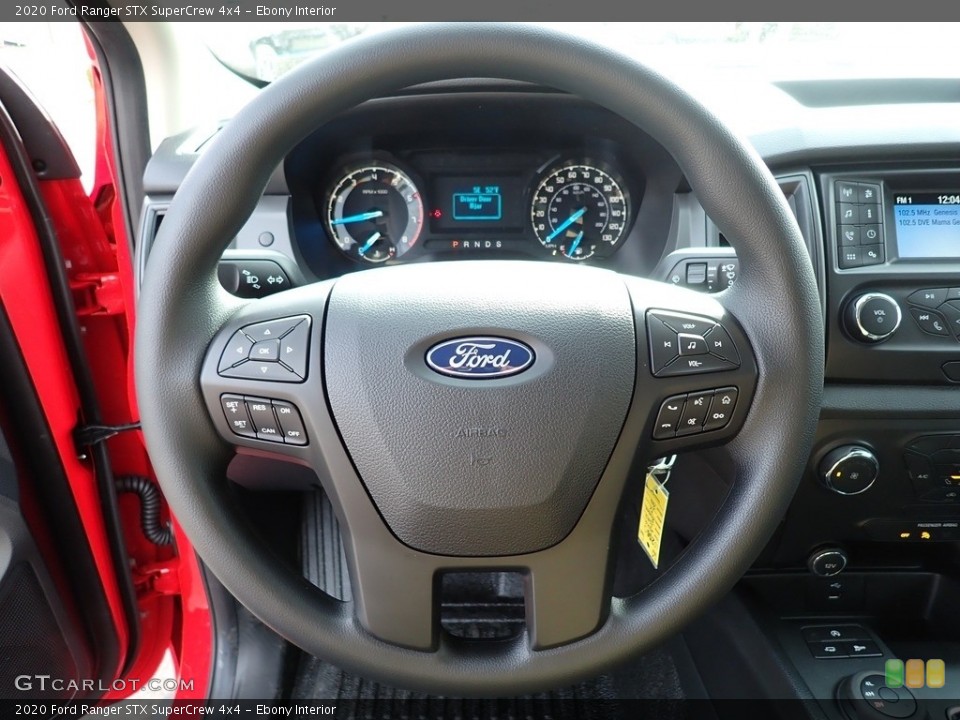 Ebony Interior Steering Wheel for the 2020 Ford Ranger STX SuperCrew 4x4 #140652242