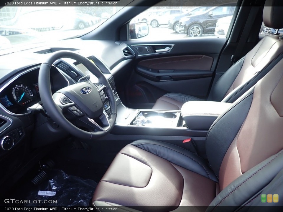 Titanium Ebony/Brunello Interior Front Seat for the 2020 Ford Edge Titanium AWD #140653102