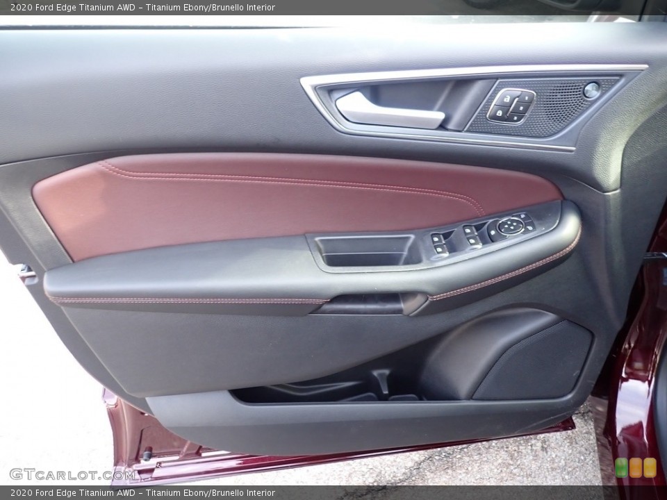 Titanium Ebony/Brunello Interior Door Panel for the 2020 Ford Edge Titanium AWD #140653129