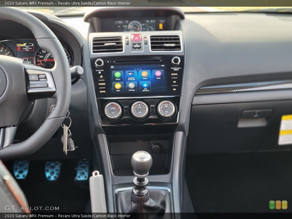 Recaro Ultra Suede/Carbon Black Interior Controls for the 2020 Subaru WRX Premium #140653953