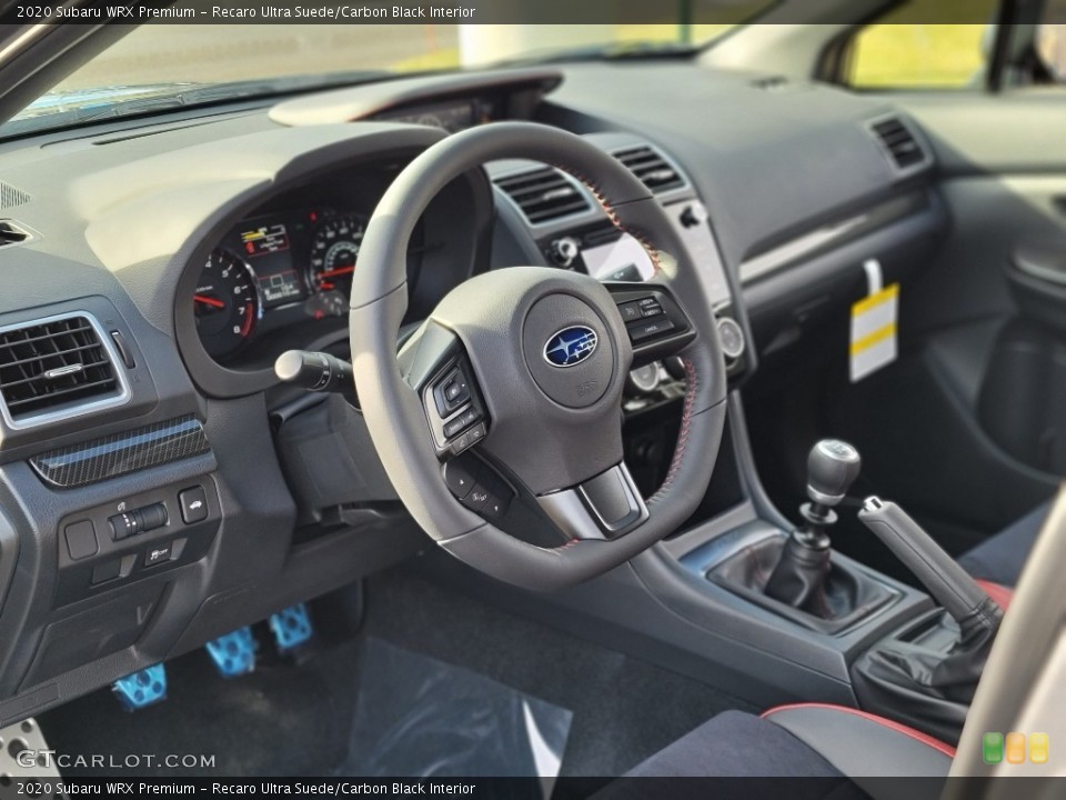 Recaro Ultra Suede/Carbon Black Interior Front Seat for the 2020 Subaru WRX Premium #140654020