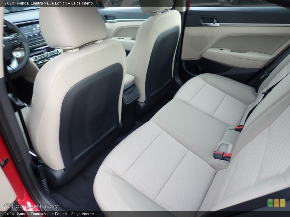 Beige Interior Rear Seat for the 2020 Hyundai Elantra Value Edition #140654800