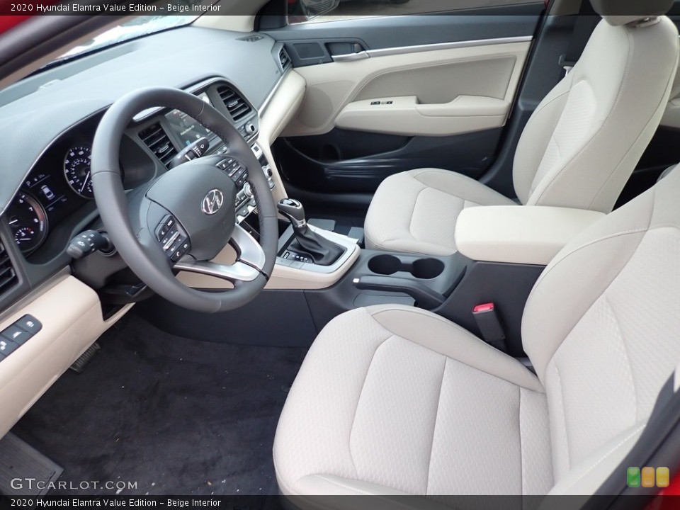 Beige 2020 Hyundai Elantra Interiors