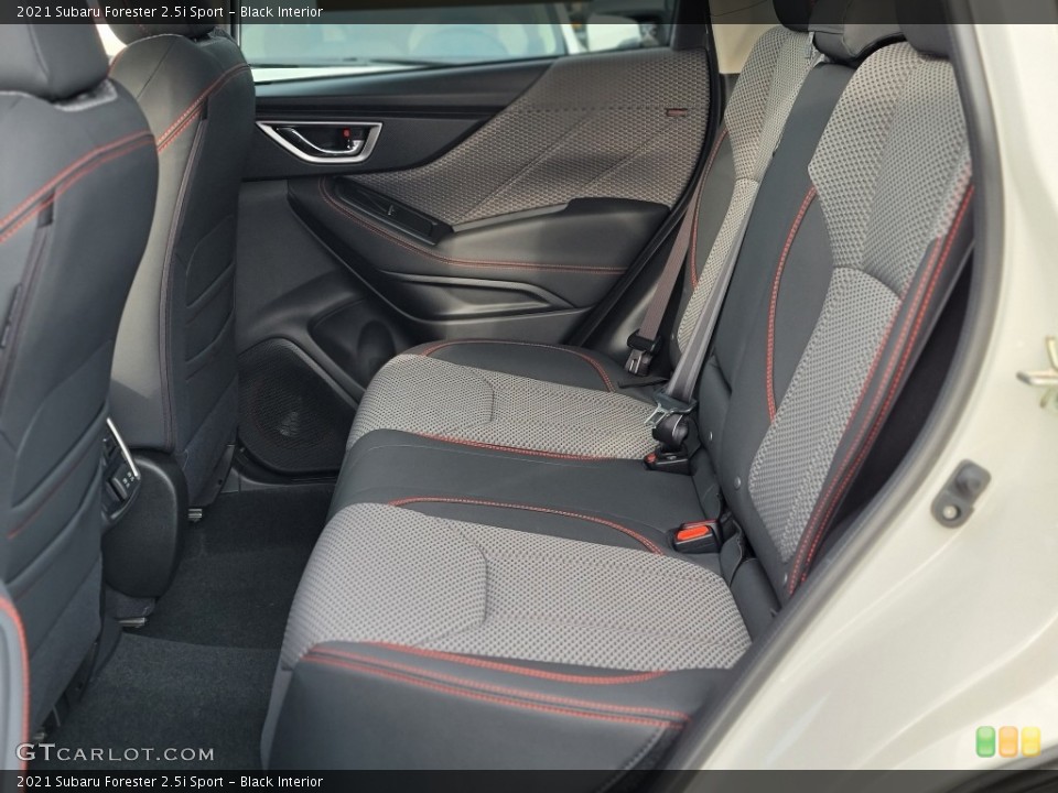 Black Interior Rear Seat for the 2021 Subaru Forester 2.5i Sport #140654989