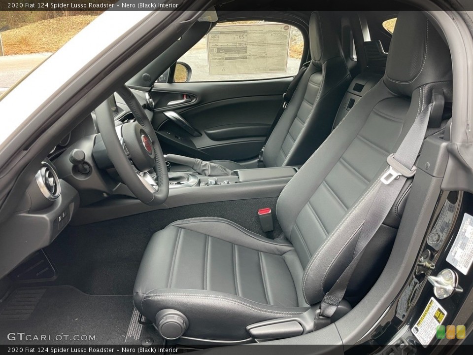 Nero (Black) Interior Front Seat for the 2020 Fiat 124 Spider Lusso Roadster #140655058