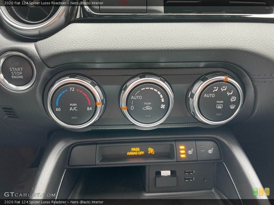 Nero (Black) Interior Controls for the 2020 Fiat 124 Spider Lusso Roadster #140655229