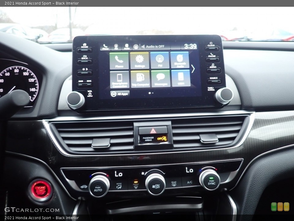Black Interior Controls for the 2021 Honda Accord Sport #140655524