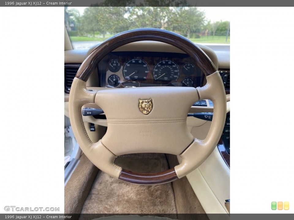 Cream Interior Steering Wheel for the 1996 Jaguar XJ XJ12 #140655658