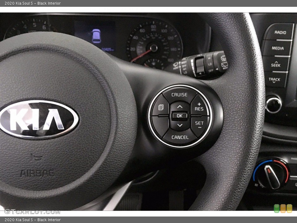Black Interior Steering Wheel for the 2020 Kia Soul S #140657155
