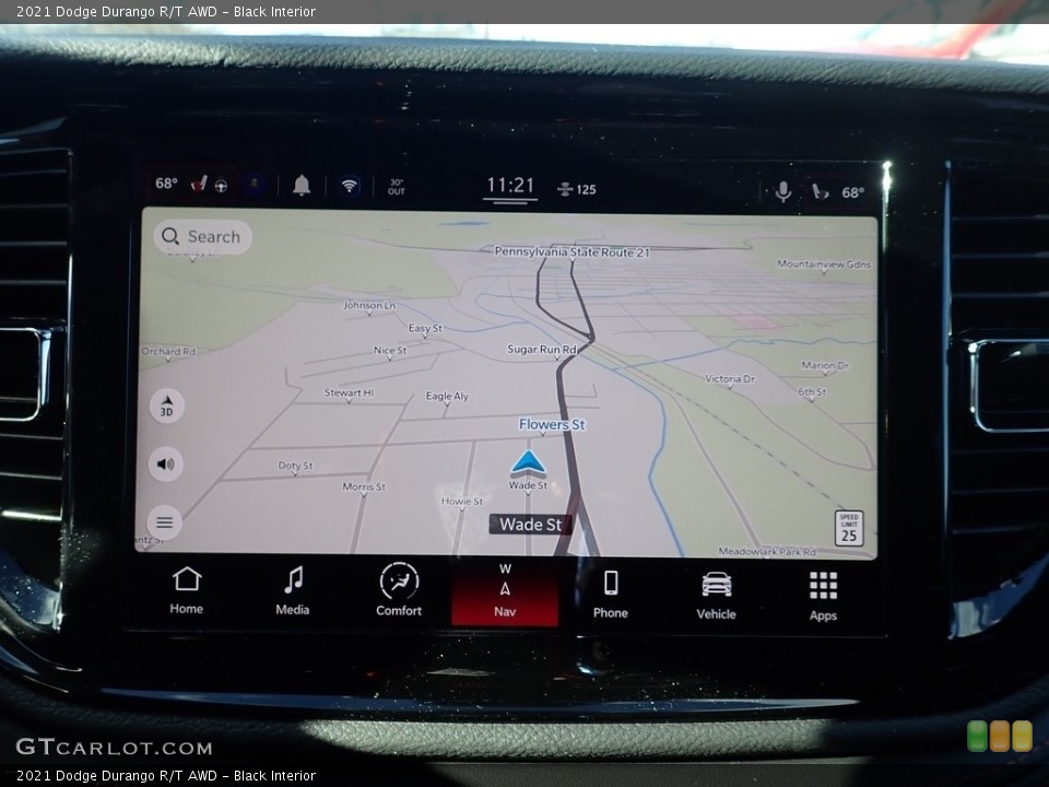 Black Interior Navigation for the 2021 Dodge Durango R/T AWD #140657182
