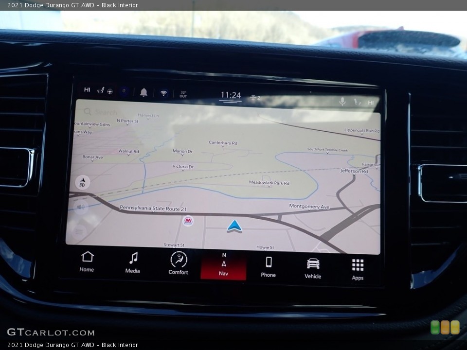 Black Interior Navigation for the 2021 Dodge Durango GT AWD #140657547