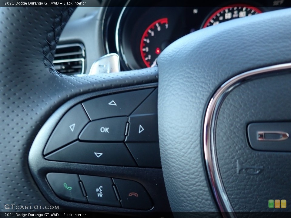 Black Interior Steering Wheel for the 2021 Dodge Durango GT AWD #140657611