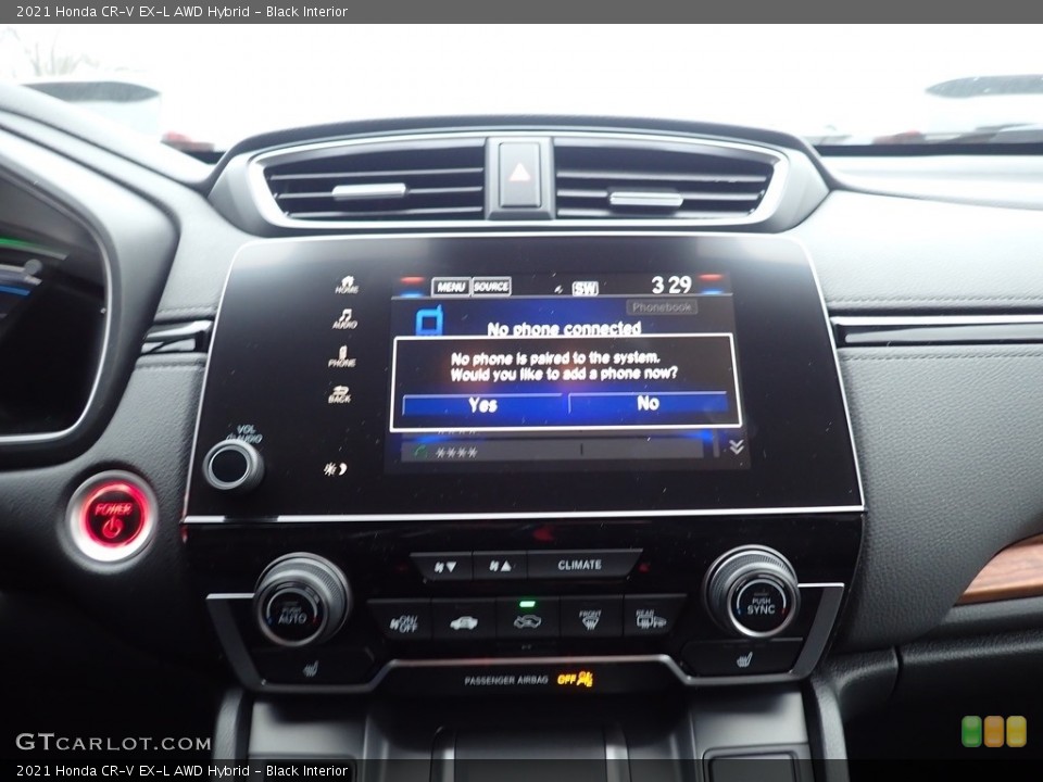 Black Interior Controls for the 2021 Honda CR-V EX-L AWD Hybrid #140657647