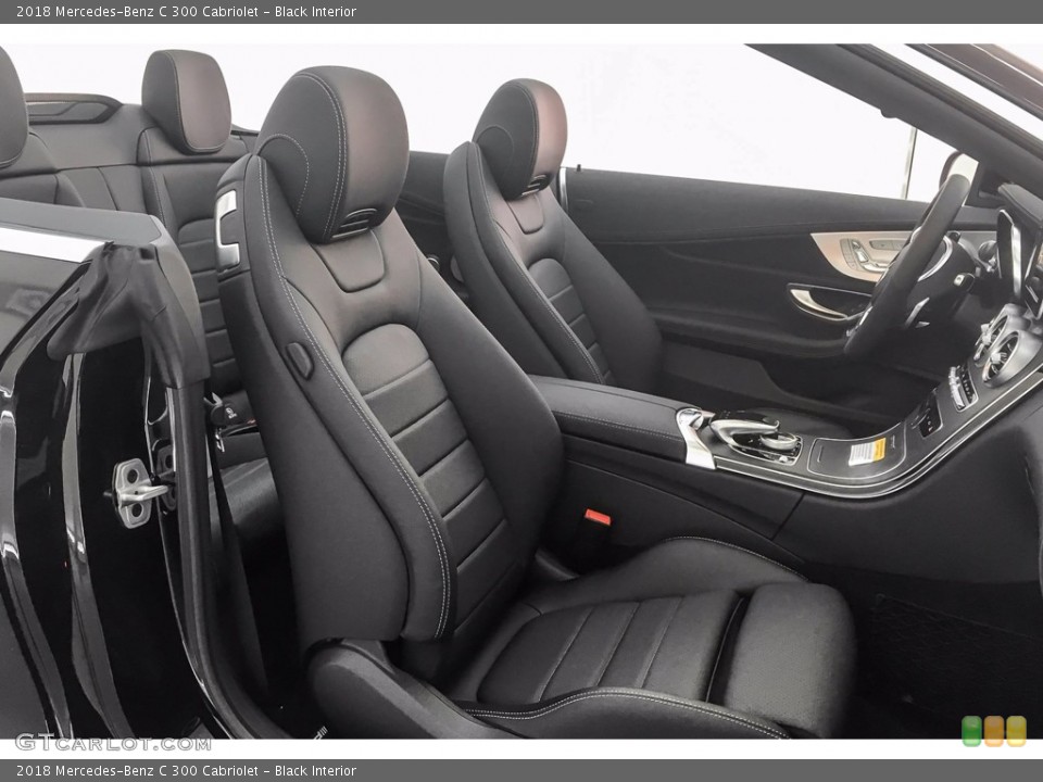Black Interior Front Seat for the 2018 Mercedes-Benz C 300 Cabriolet #140658541