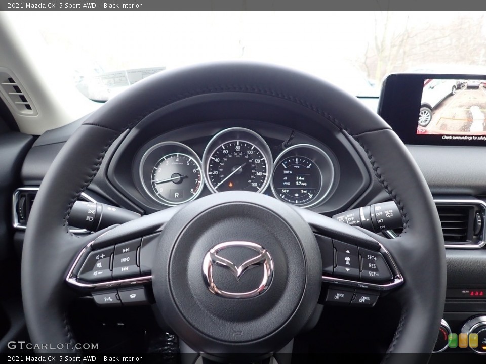 Black Interior Steering Wheel for the 2021 Mazda CX-5 Sport AWD #140660650