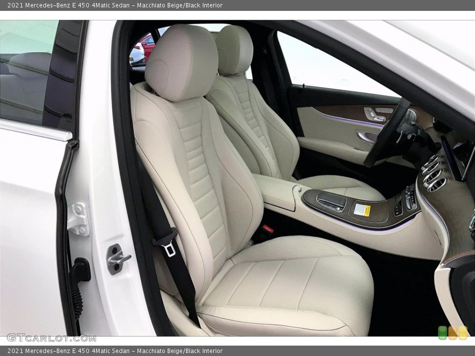 Macchiato Beige/Black Interior Photo for the 2021 Mercedes-Benz E 450 4Matic Sedan #140663254