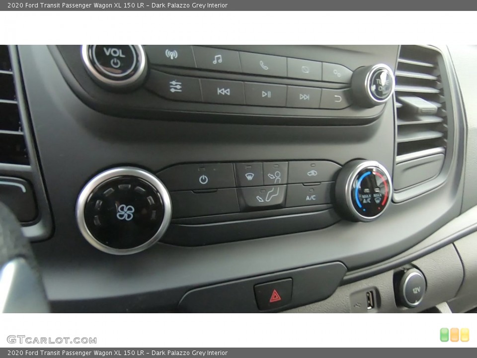 Dark Palazzo Grey Interior Controls for the 2020 Ford Transit Passenger Wagon XL 150 LR #140665859