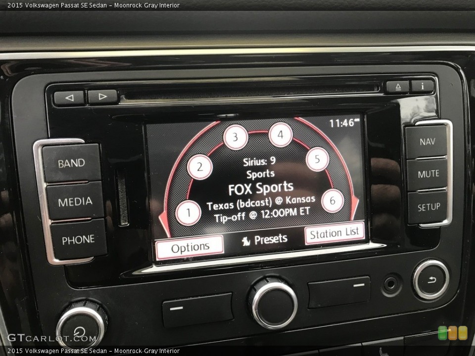 Moonrock Gray Interior Controls for the 2015 Volkswagen Passat SE Sedan #140676834