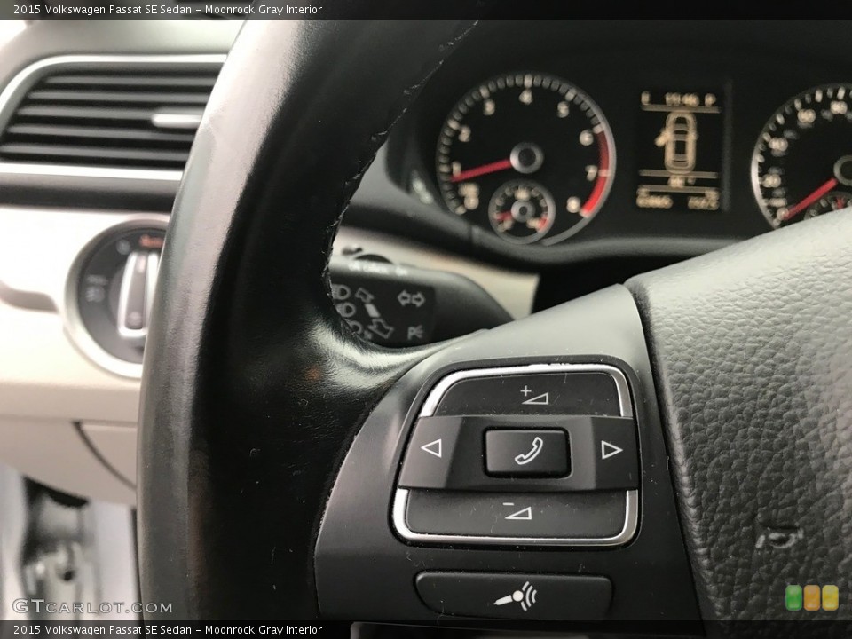 Moonrock Gray Interior Steering Wheel for the 2015 Volkswagen Passat SE Sedan #140676873