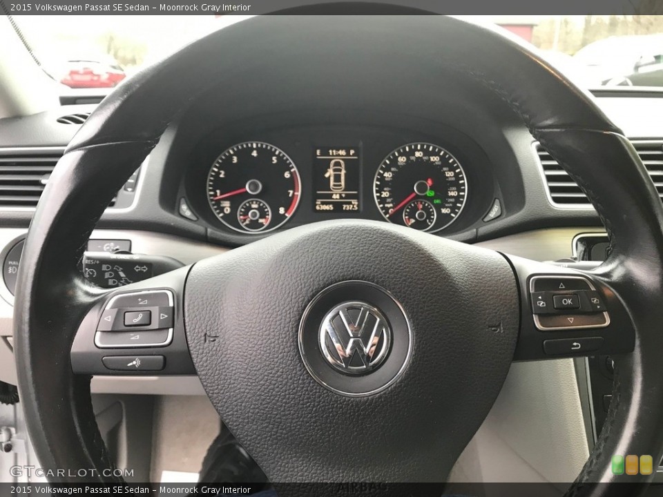 Moonrock Gray Interior Steering Wheel for the 2015 Volkswagen Passat SE Sedan #140676915