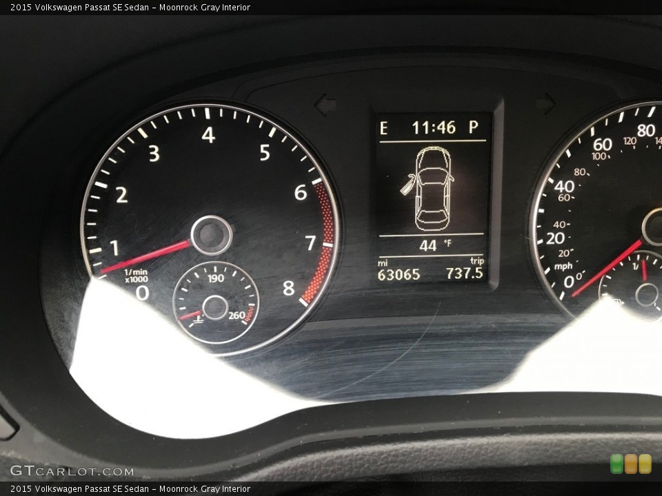 Moonrock Gray Interior Gauges for the 2015 Volkswagen Passat SE Sedan #140676930