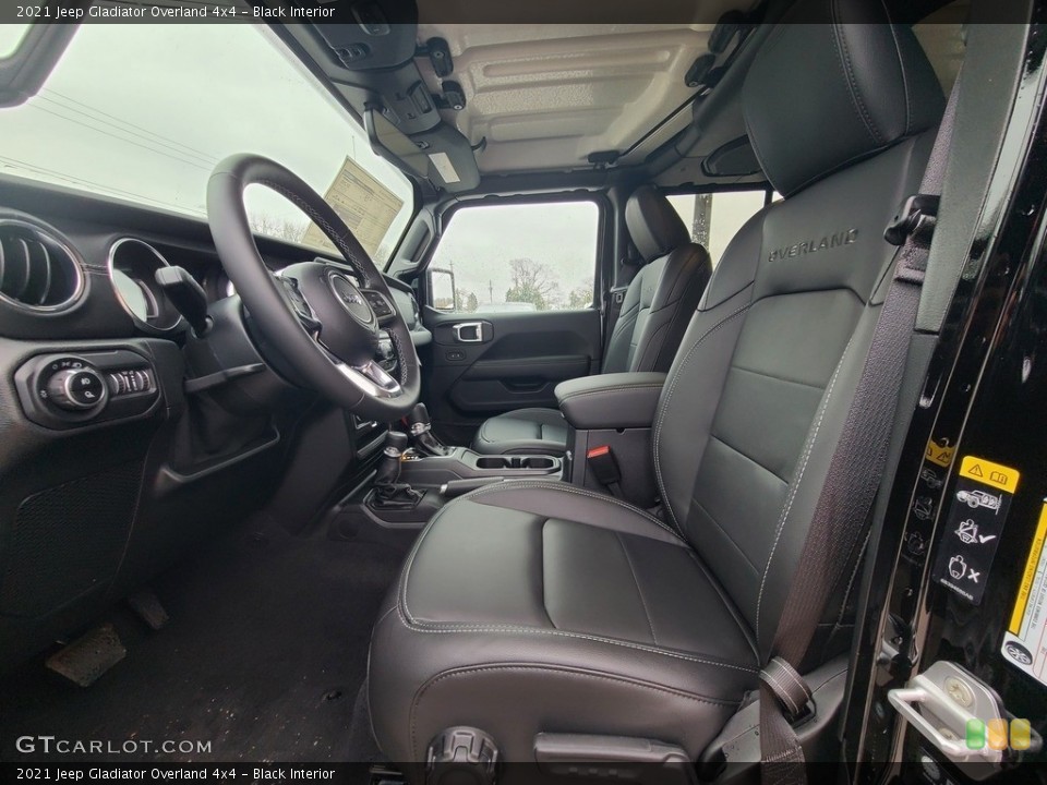 Black Interior Front Seat for the 2021 Jeep Gladiator Overland 4x4 #140683053