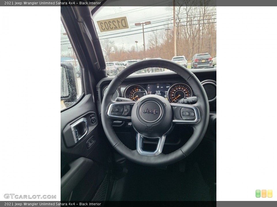 Black Interior Steering Wheel for the 2021 Jeep Wrangler Unlimited Sahara 4x4 #140683430