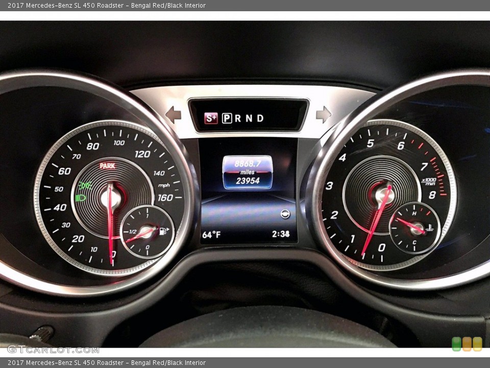 Bengal Red/Black Interior Gauges for the 2017 Mercedes-Benz SL 450 Roadster #140685481