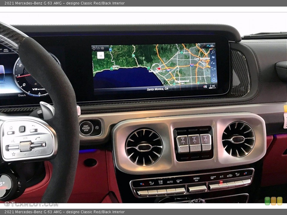 designo Classic Red/Black Interior Navigation for the 2021 Mercedes-Benz G 63 AMG #140694240