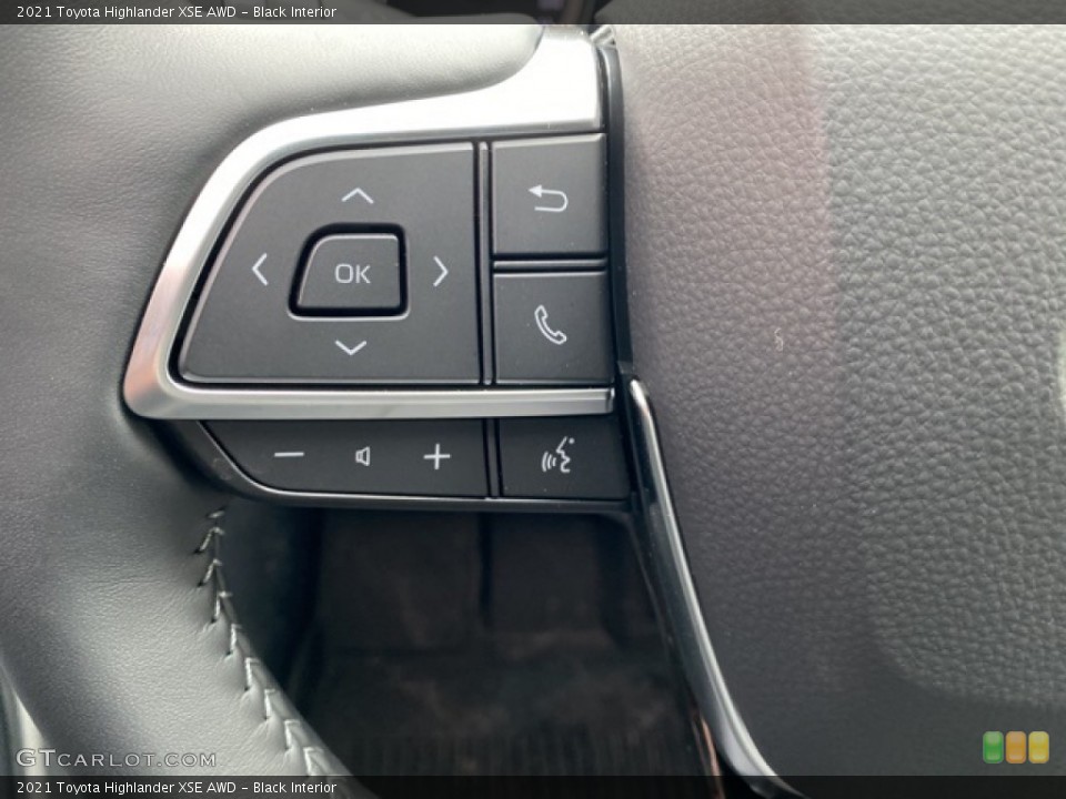 Black Interior Steering Wheel for the 2021 Toyota Highlander XSE AWD #140702756