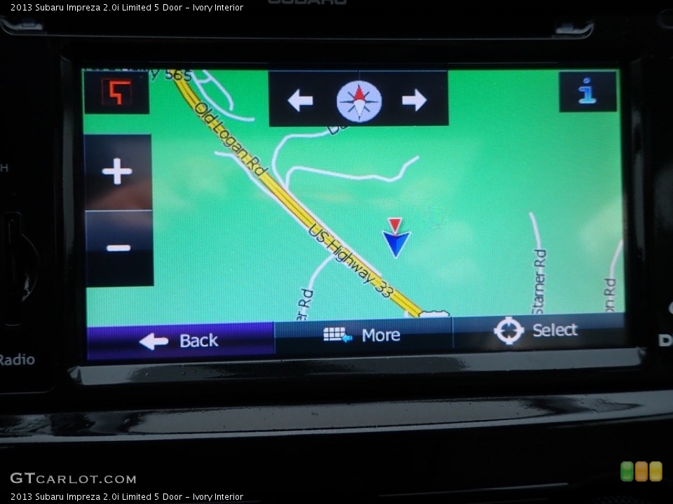 Ivory Interior Navigation for the 2013 Subaru Impreza 2.0i Limited 5 Door #140706197