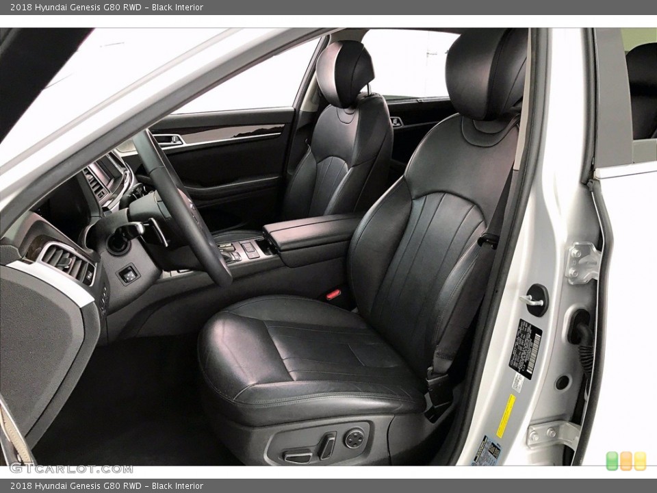 Black Interior Front Seat for the 2018 Hyundai Genesis G80 RWD #140706419