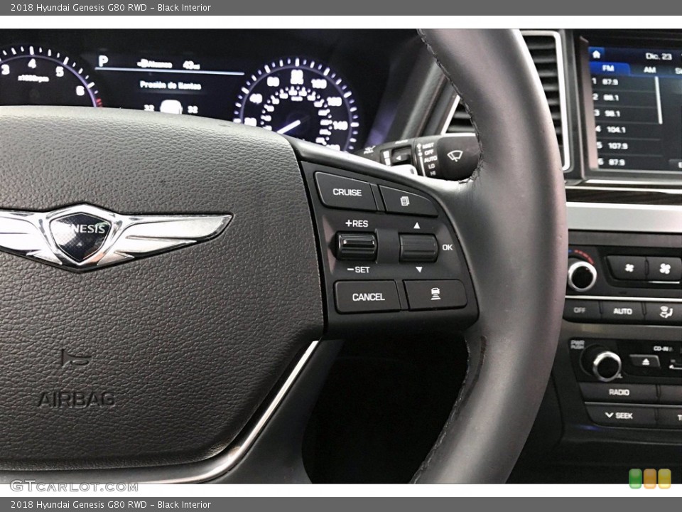 Black Interior Steering Wheel for the 2018 Hyundai Genesis G80 RWD #140706521
