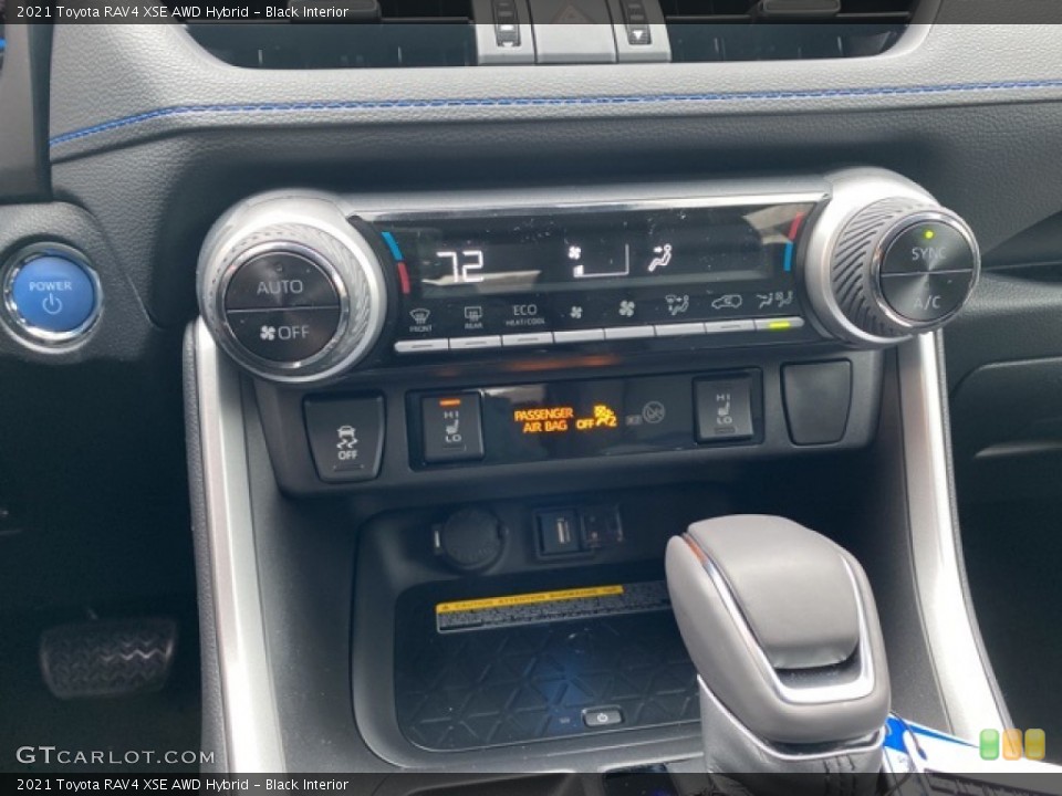 Black Interior Controls for the 2021 Toyota RAV4 XSE AWD Hybrid #140706621