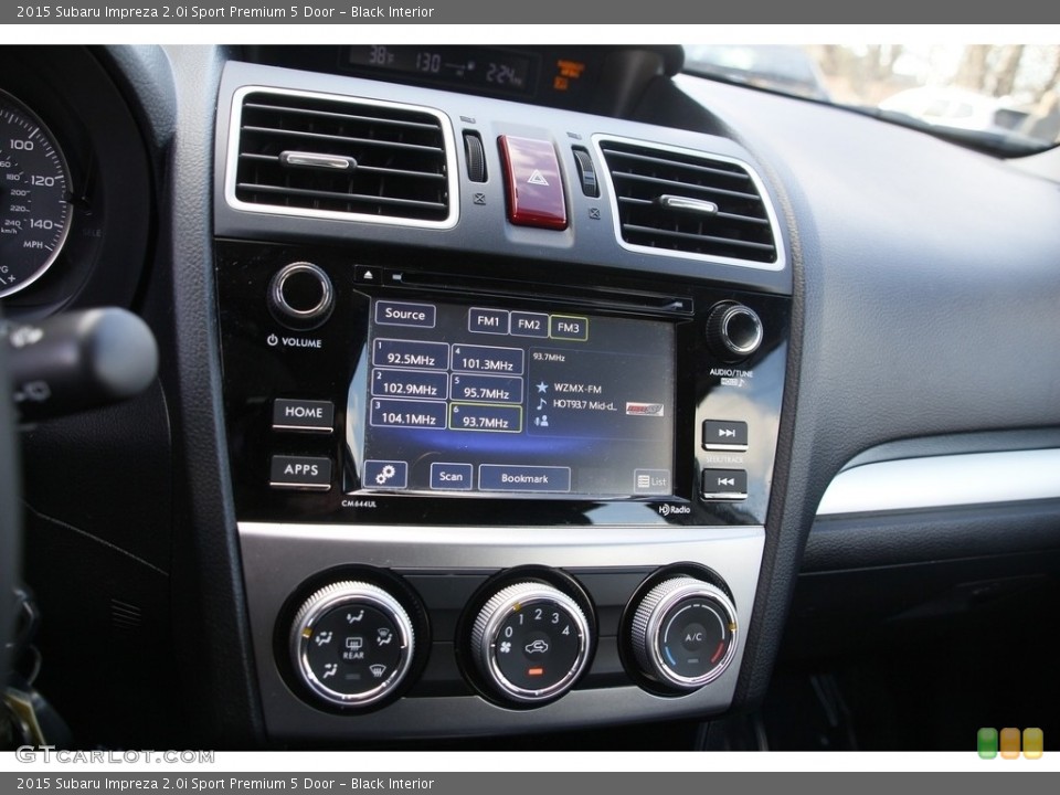 Black Interior Controls for the 2015 Subaru Impreza 2.0i Sport Premium 5 Door #140706788