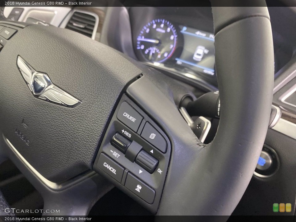 Black Interior Steering Wheel for the 2018 Hyundai Genesis G80 RWD #140706926
