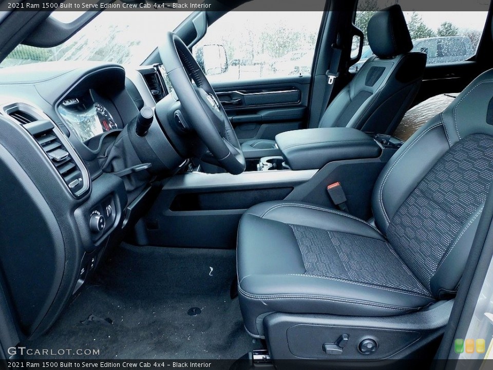 Black Interior Front Seat for the 2021 Ram 1500 Built to Serve Edition Crew Cab 4x4 #140710746