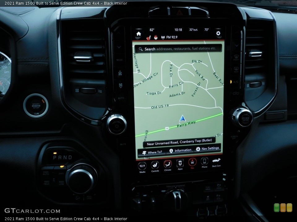 Black Interior Navigation for the 2021 Ram 1500 Built to Serve Edition Crew Cab 4x4 #140710850