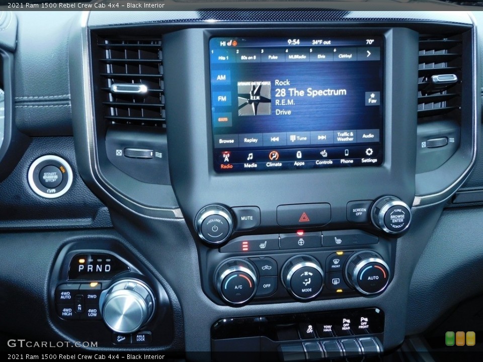 Black Interior Controls for the 2021 Ram 1500 Rebel Crew Cab 4x4 #140711585