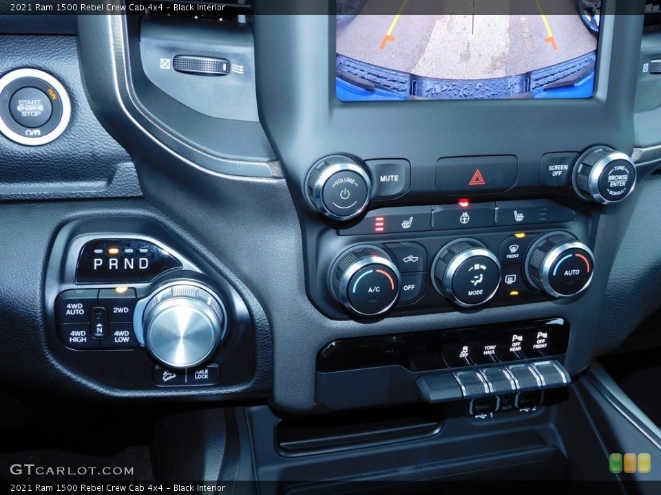 Black Interior Controls for the 2021 Ram 1500 Rebel Crew Cab 4x4 #140711633