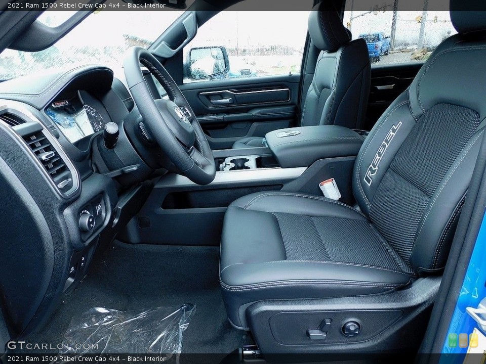Black Interior Front Seat for the 2021 Ram 1500 Rebel Crew Cab 4x4 #140711816