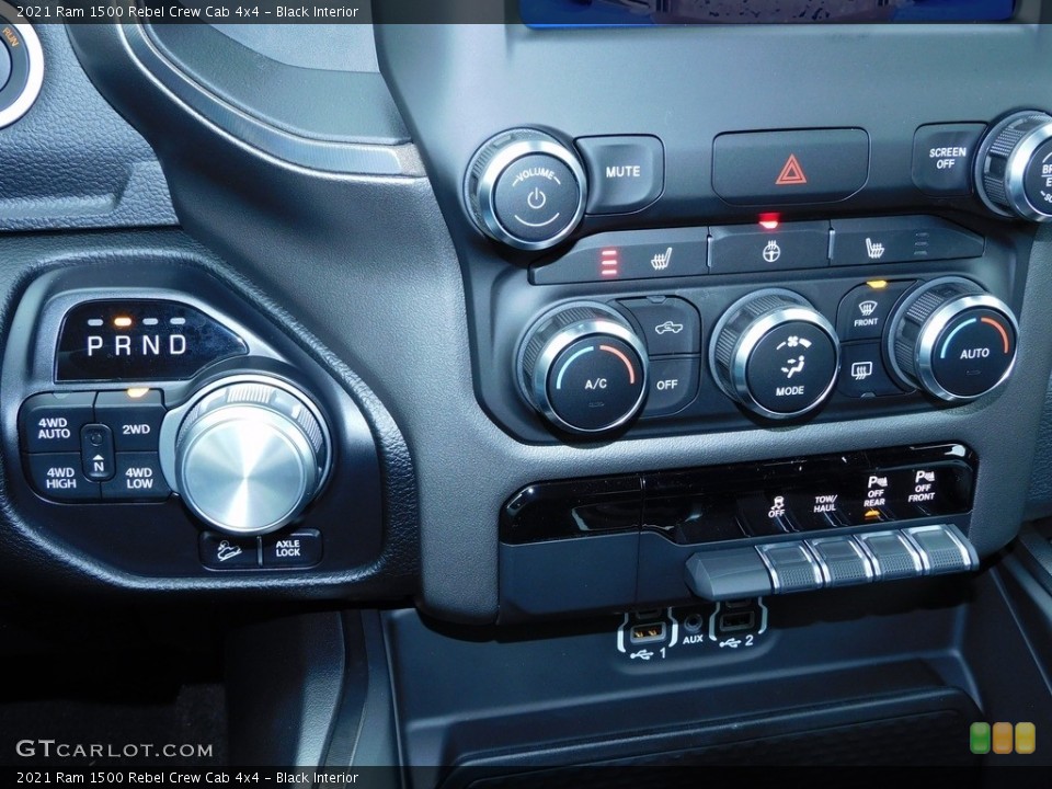 Black Interior Controls for the 2021 Ram 1500 Rebel Crew Cab 4x4 #140711900