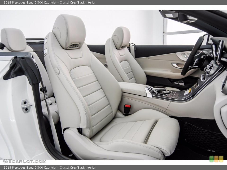 Crystal Grey/Black Interior Front Seat for the 2018 Mercedes-Benz C 300 Cabriolet #140712851