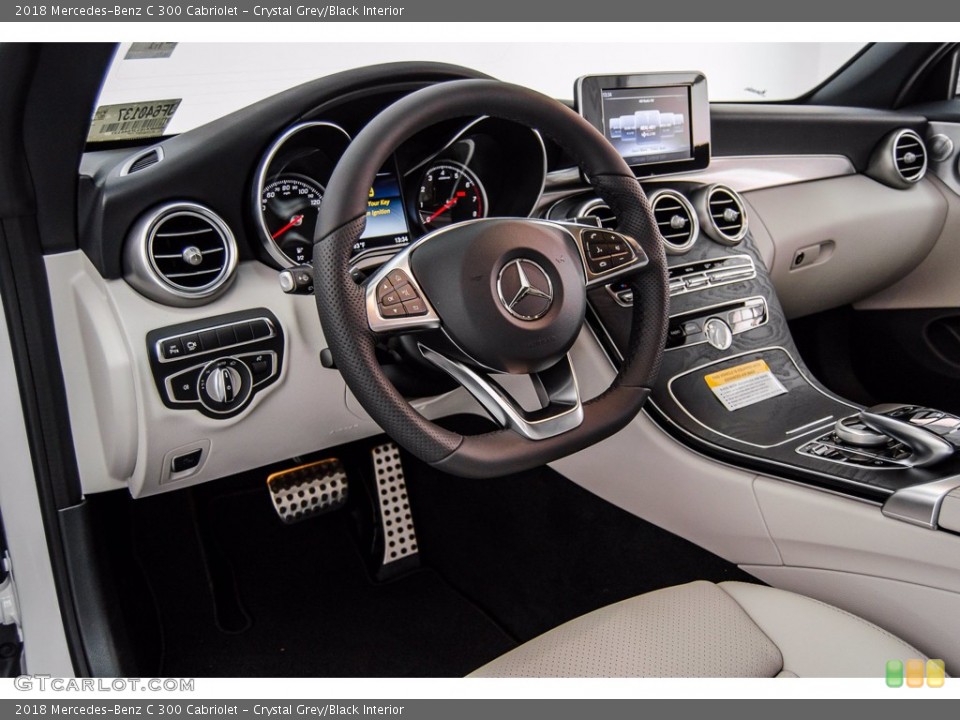 Crystal Grey/Black 2018 Mercedes-Benz C Interiors