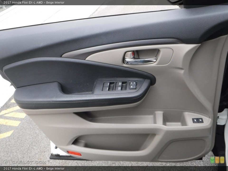 Beige Interior Door Panel for the 2017 Honda Pilot EX-L AWD #140713295